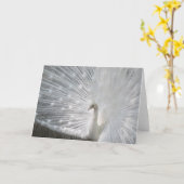 White Peacock Grußkarte Karte (Gelbe Blume)