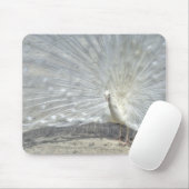 White Peacock Mousepad (Mit Mouse)