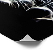 White Peacock Pavo Animalia Poster (Ecke)