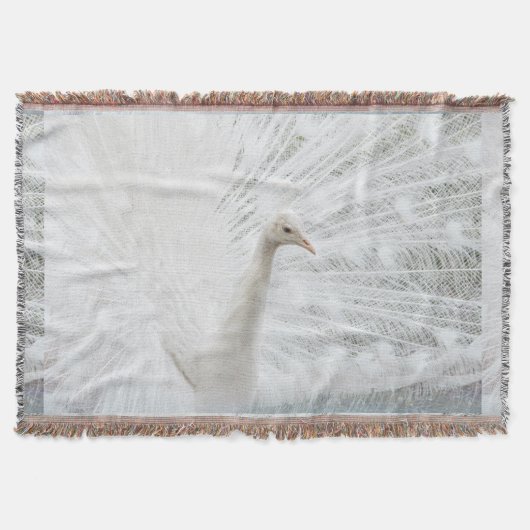 White Peacock schöne Federn Decke (Vorderseite)