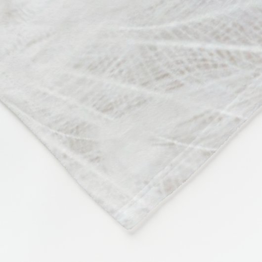 White Peacock schöne Federn Fleecedecke (Ecke)