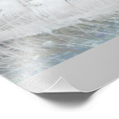 White Peacock schöne Federn Fotodruck (Ecke)