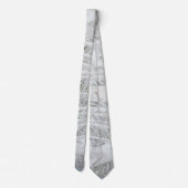 White Peacock schöne Federn Krawatte (Rückseite)