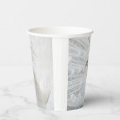 White Peacock schöne Federn Pappbecher (Rechts)