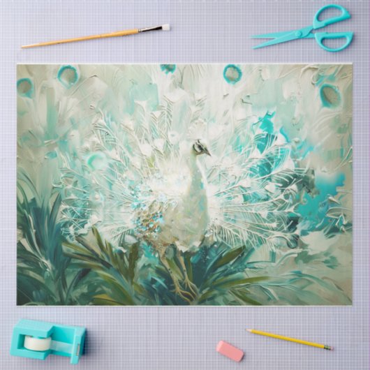 White Peacock Seidenpapier (Basteln)