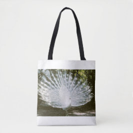 White Peacock Tote Bag Tasche
