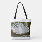 White Peacock Tote Bag Tasche (Rückseite)