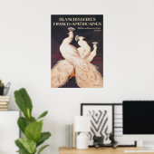 White Peacocks Vintage Poster (Heimbüro)