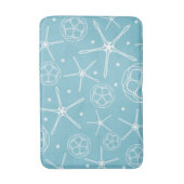 White Pearl Starfish Eleganter Classy Beach Badematte (Vorderseite Vertikal)