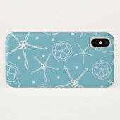 White Pearl Starfish Eleganter Classy Beach Case-Mate iPhone Hülle (Rückseite (Horizontal))