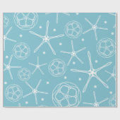 White Pearl Starfish Wedding Brautparty Geschenkpapier (Flach)