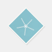 White Pearl Starfish Wedding Brautparty Party Serviette (Ecke)