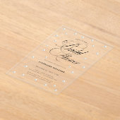 White Pearls Bridal Shower Acryleinladungen (Ablage )