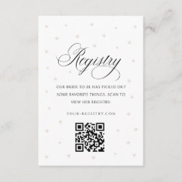 White Pearls Bridal Shower Registry Card Begleitkarte