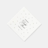 White Pearls Bridal Shower Serviette (Ecke)
