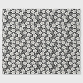 White Pearls in Flower Pattern Geschenkpapier (Flach)