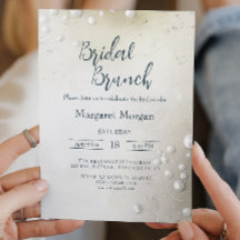White Pearls Minimalistisch Bridal Brunch