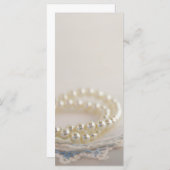 White Pearls und Blue Lace Wedding Programm (Vorne/Hinten)