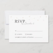 White Pearls Wedding RSVP Card Karte (Vorderseite)