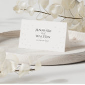 White Pearls Wedding Table Card Tischnummer