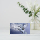White Pegasus Business Card Visitenkarte (Stehend Vorderseite)