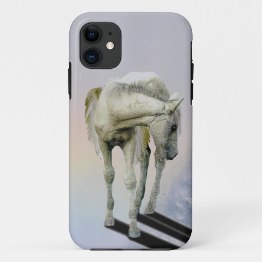 White Pegasus Equine Fantasy Art Phone Case (Rückseite)