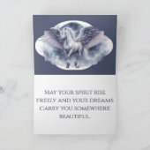 White Pegasus Moonlit Wings Celestial Dream Karte (Innenseite)