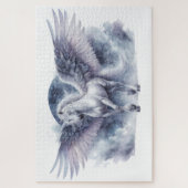 White Pegasus Moonlit Wings Celestial Dream Puzzle (Vertikal)