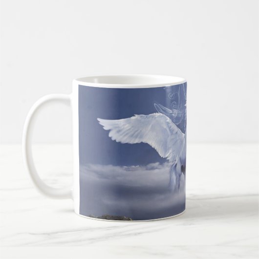 White Pegasus Mystical Coffee Tasse (Links)