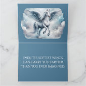 White Pegasus Wings Soft Blue Sky Dreamscape Karte (Innenseite)