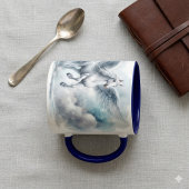 White Pegasus Wings Soft Blue Sky Dreamscape Tasse
