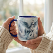 White Pegasus Wings Soft Blue Sky Dreamscape Tasse