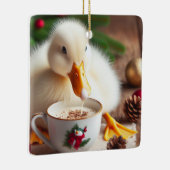 White Pekin Christmas Duck Keramikornament (Rechts)