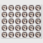 White Pekingese Kopfstudie Geschenkpapier (Flach)