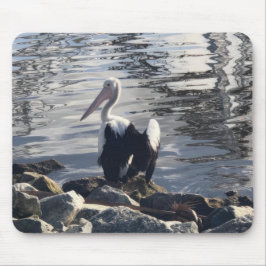 White Pelican Mousepad
