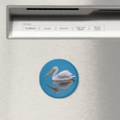 White Pelican Reflection Magnet (In Situ (Geschirrspüler))