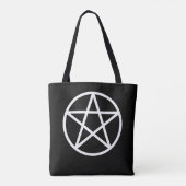 White Pentagramm Pentagram Tasche (Rückseite)