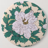 White Peonies Button (Vorderseite)
