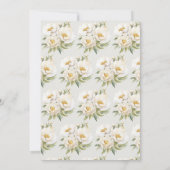 White Peonies | Elegantes florales Brautparty Einladung (Rückseite)