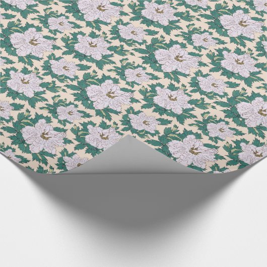 White Peonies Geschenkpapier (Ecke)