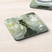 White Peonies Getränkeuntersetzer (Linke Seite)