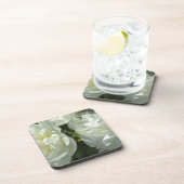 White Peonies Getränkeuntersetzer (Rechte Seite)