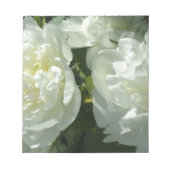 White Peonies Notizblock (Vorderseite)