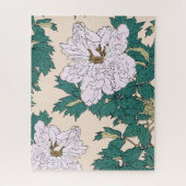 White Peonies Puzzle (Vertikal)