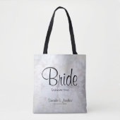 White Peonies & Reflection Hearts Wedding Bridge Tasche (Vorderseite)