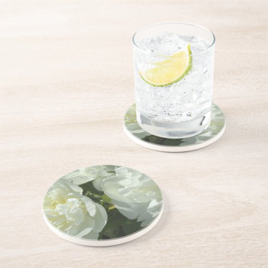 White Peonies Untersetzer (Seite)