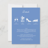 White Peonies Wedding DETAILS Einladung (Vorderseite)