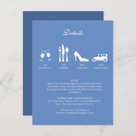 White Peonies Wedding DETAILS Einladung