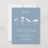 White Peonings mit Baby Blue DETAILS Einladung (Vorderseite)