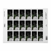 White Peony 1 Danke Labels Adressaufkleber (Vorne)